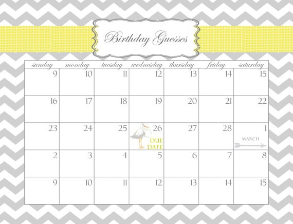 5 Best of Baby Countdown Calendar Printable