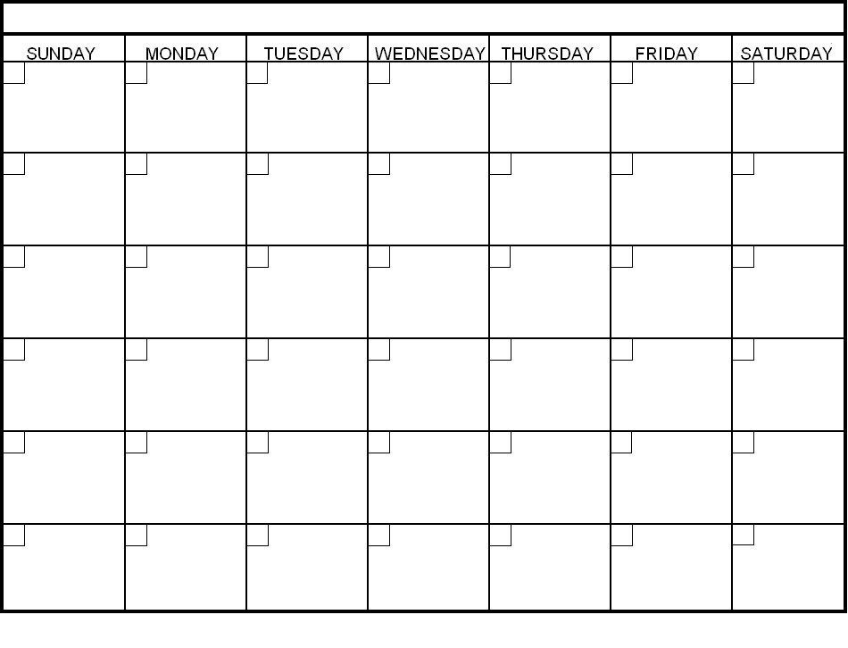 blank 30 day calendar pages Blank Calendar