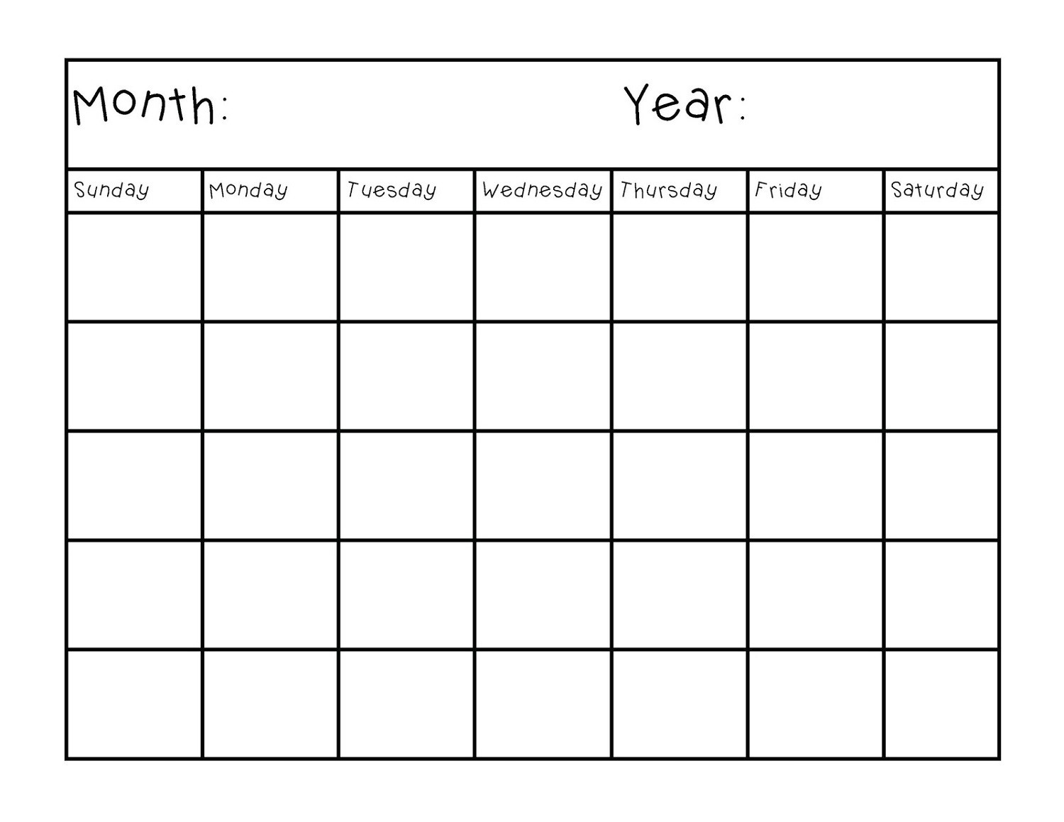 Printable Calendar Pages Monthly
