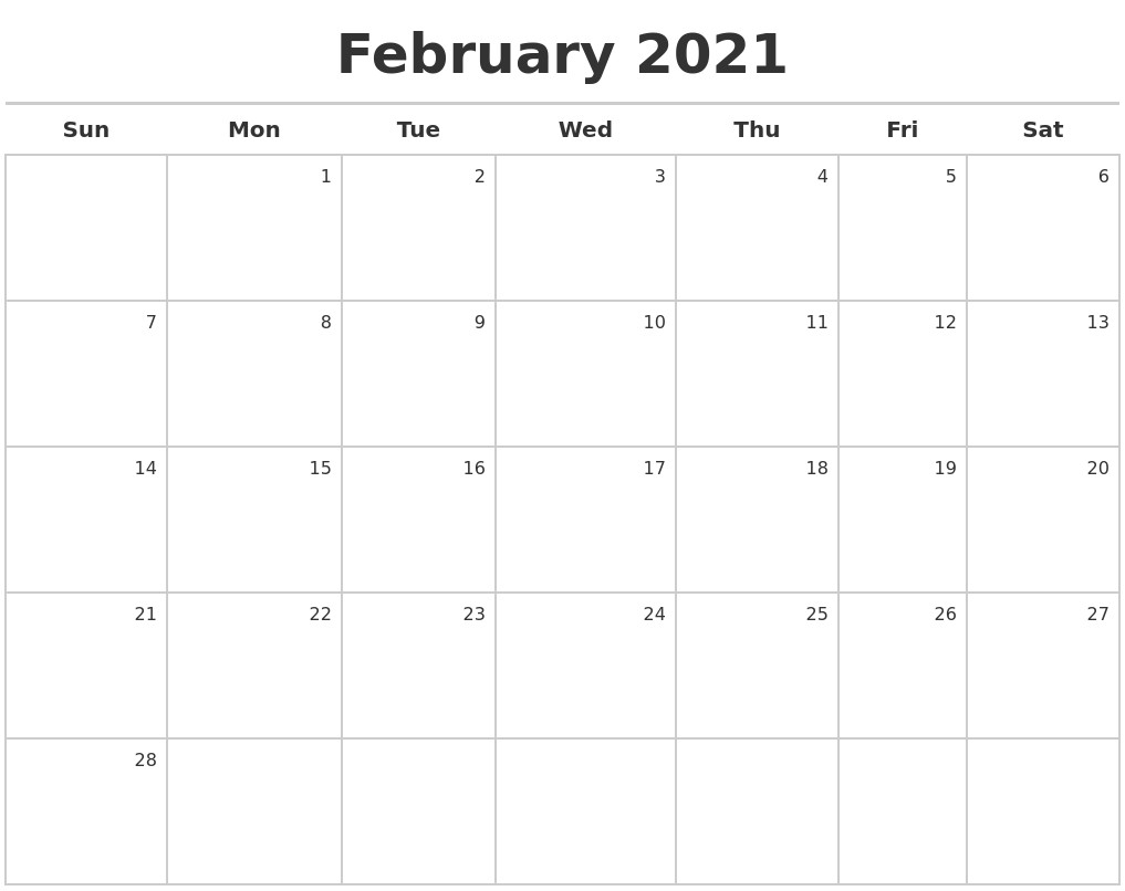 November 2020 Monthly Calendar Template