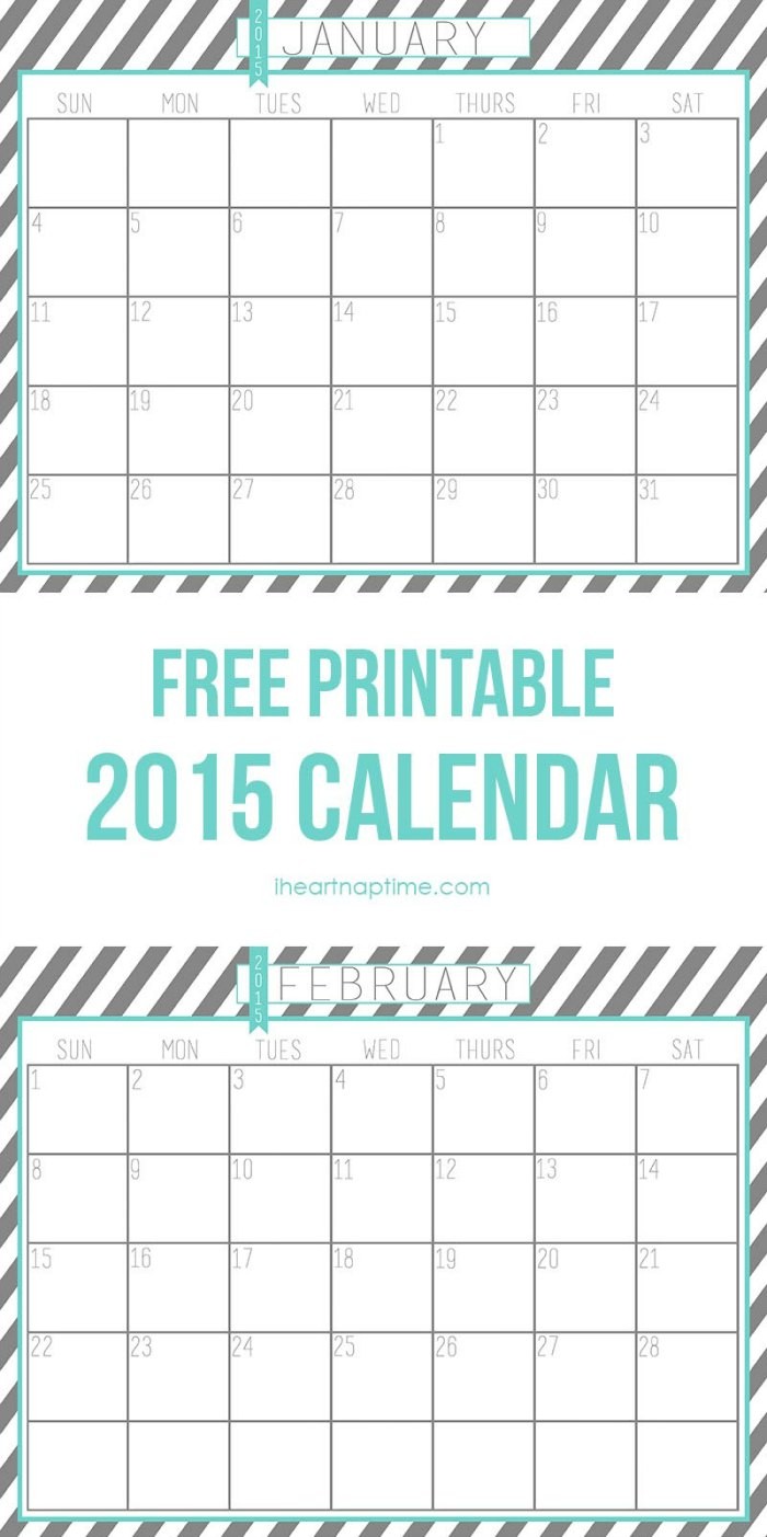 15 Free Printable 2015 Calendars