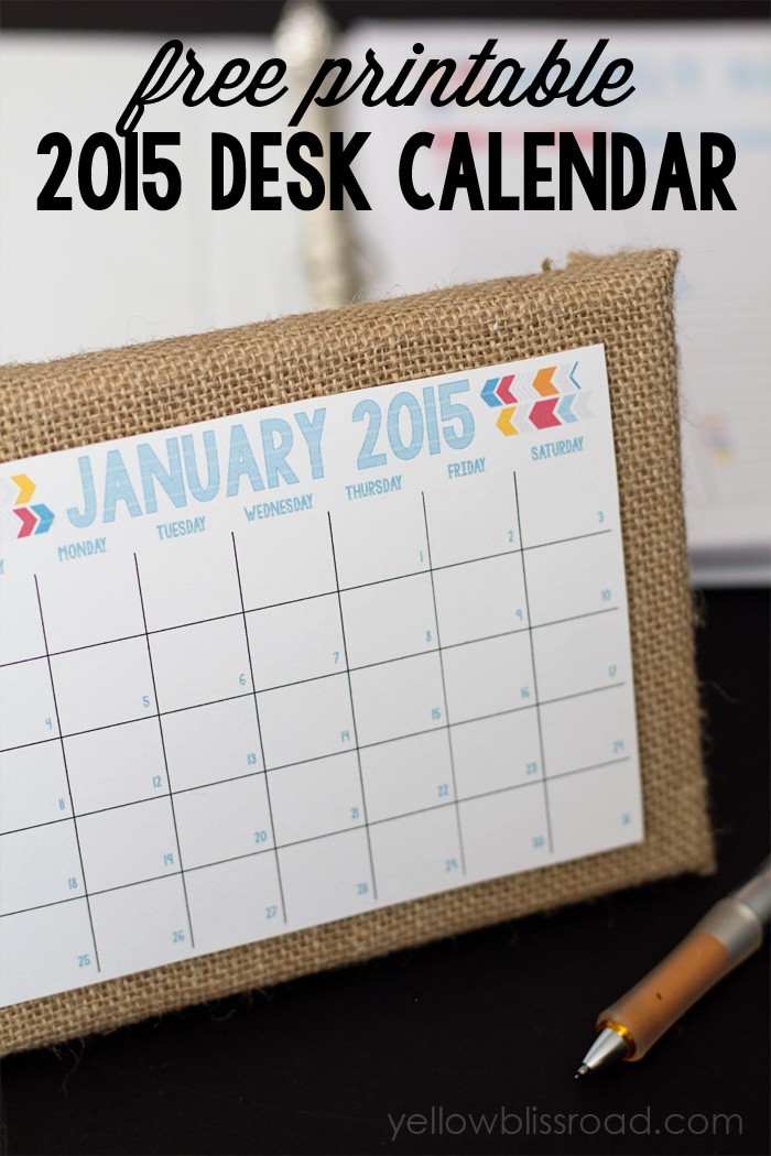 2015 free printable calendar