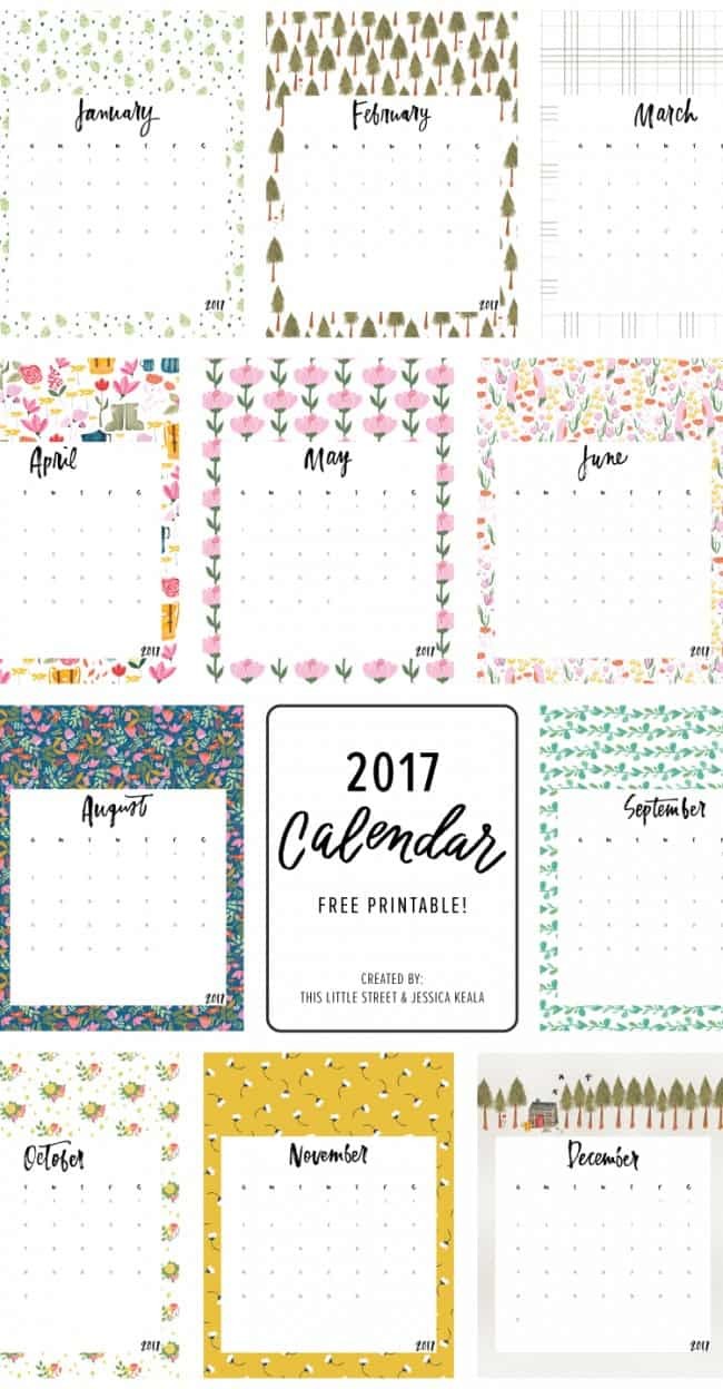 25 FREE Printable Calendars