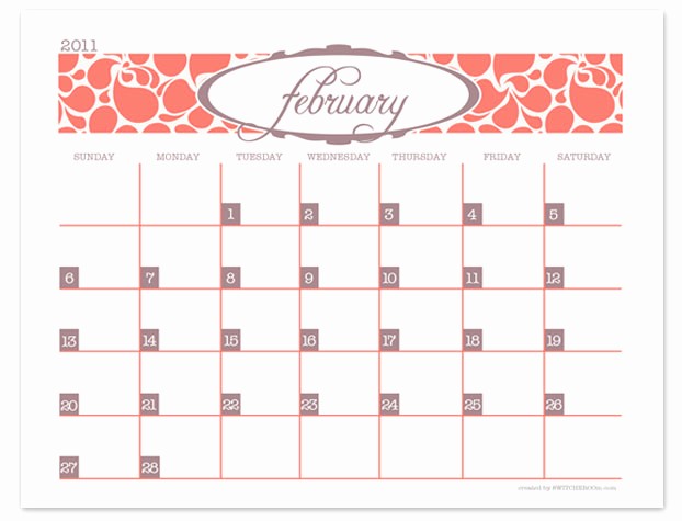 Elegant 30 Examples Custom Printable Calendars