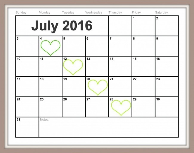 Make Your Own Calendar line