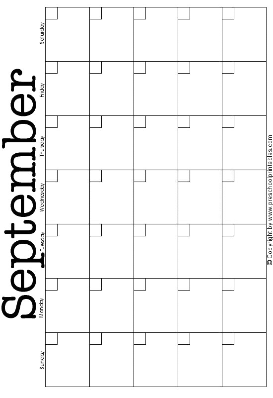 Preschool Printables Calendars
