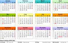 Printable 2019 Calendar Uk Calendar 2019 Uk 16 Free Printable Word Templates