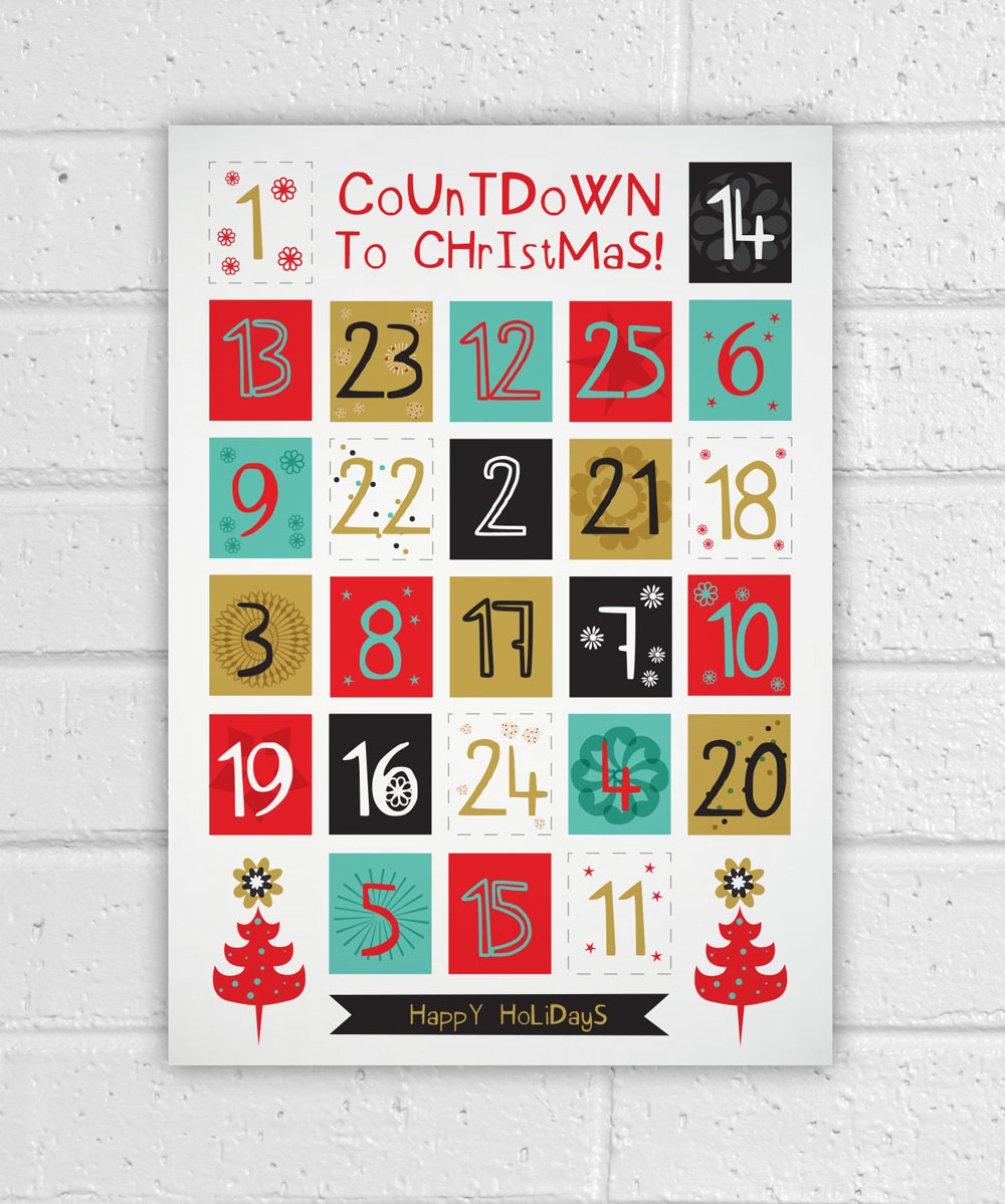 Printable Advent Calendar Holiday DIY Christmas Countdown