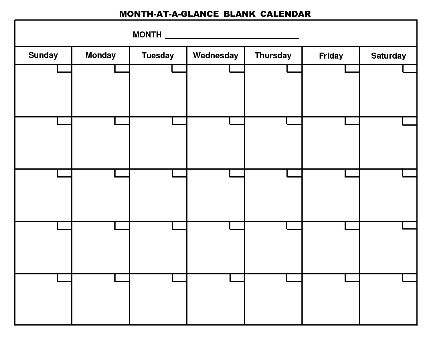 Printable Blank Calendar Template … Organizing