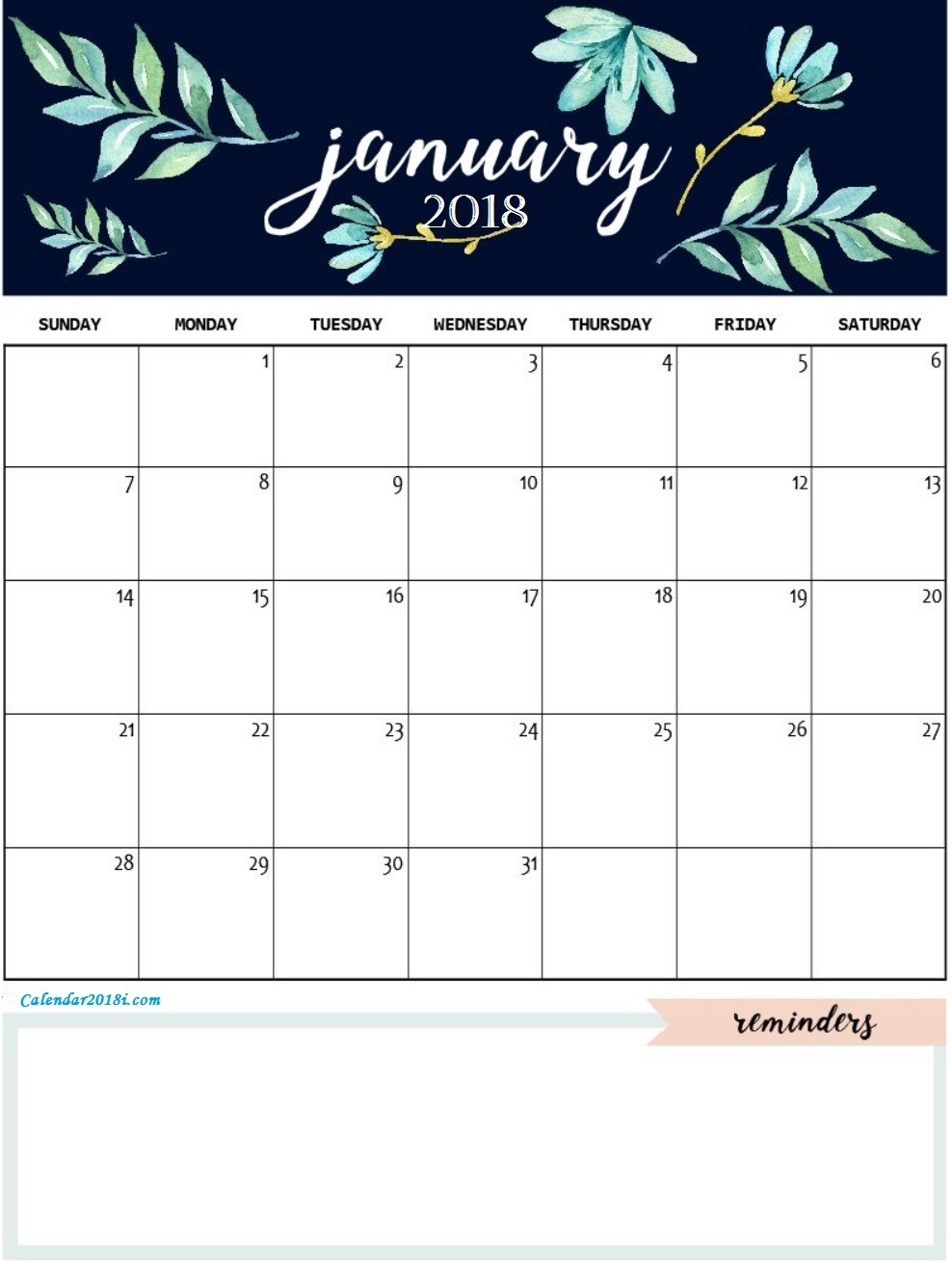 Cute and Crafty Monthly 2018 Calendar