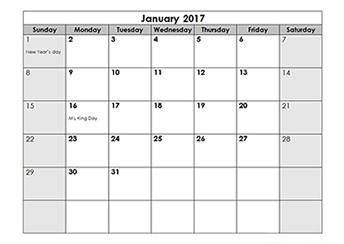 2017 Calendar Templates Download 2017 monthly & yearly