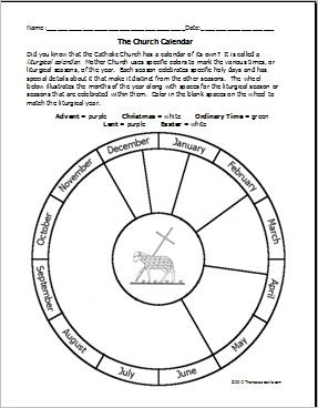 liturgical calendar = color wheel for church seasons