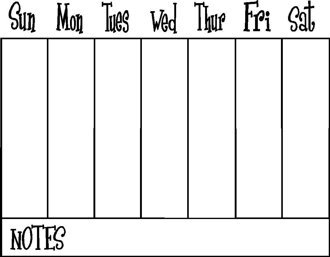 7 Best of Printable Calendar Week 1 Free