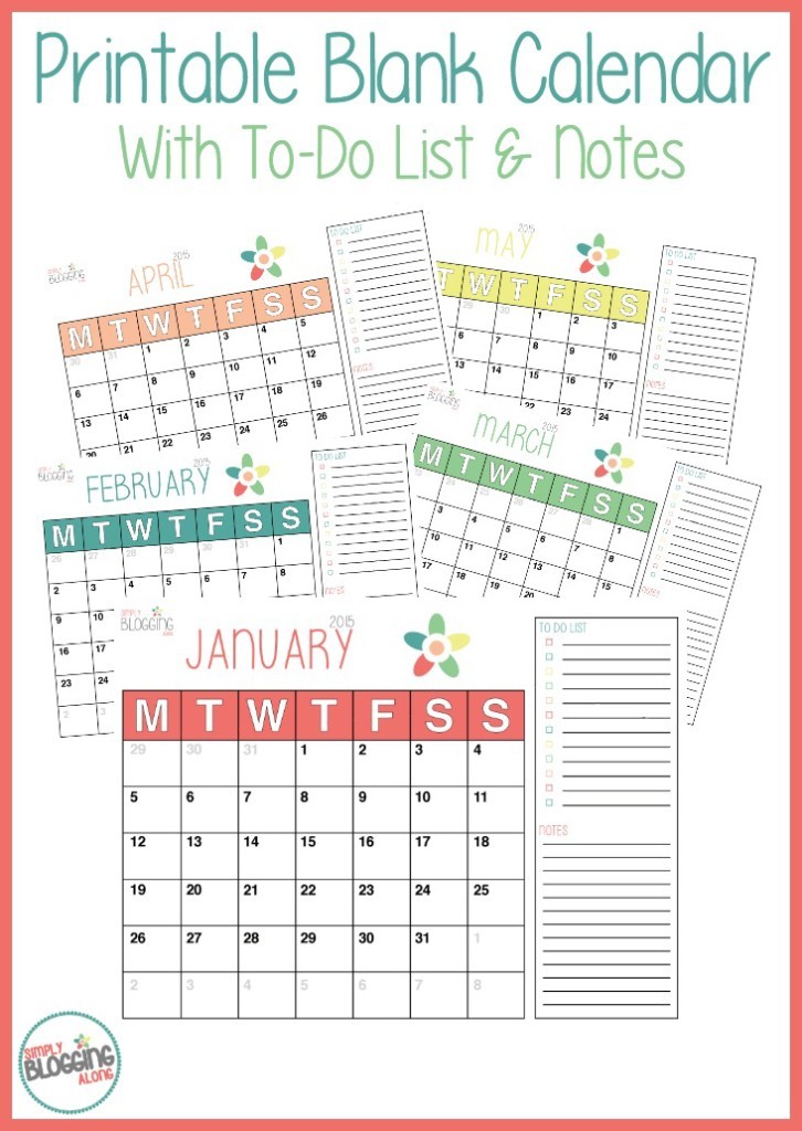 Printable To Do Calendar Calendar Template 2018