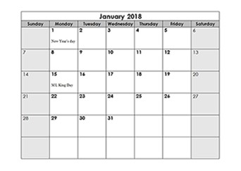 2018 Calendar Templates Download 2018 monthly & yearly