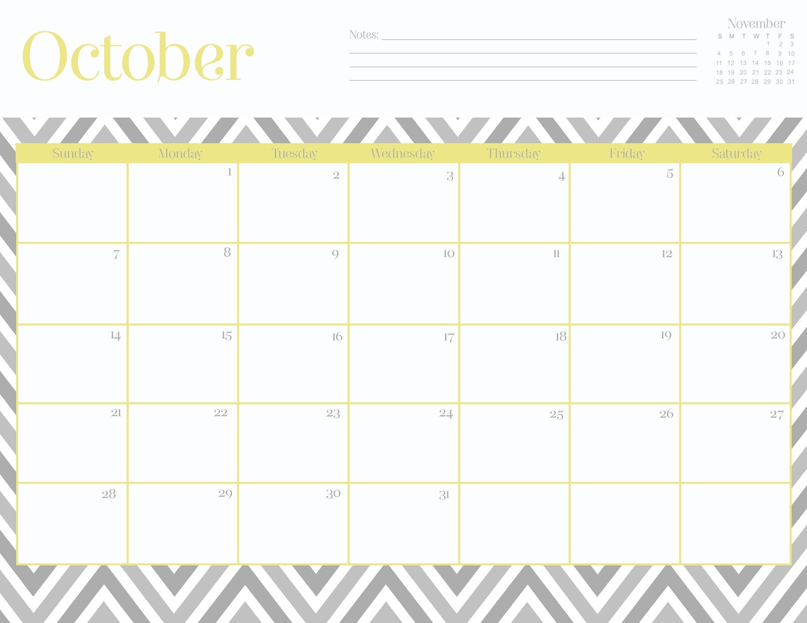 Oh So Lovely Blog Free October 2012 Printable Calendars