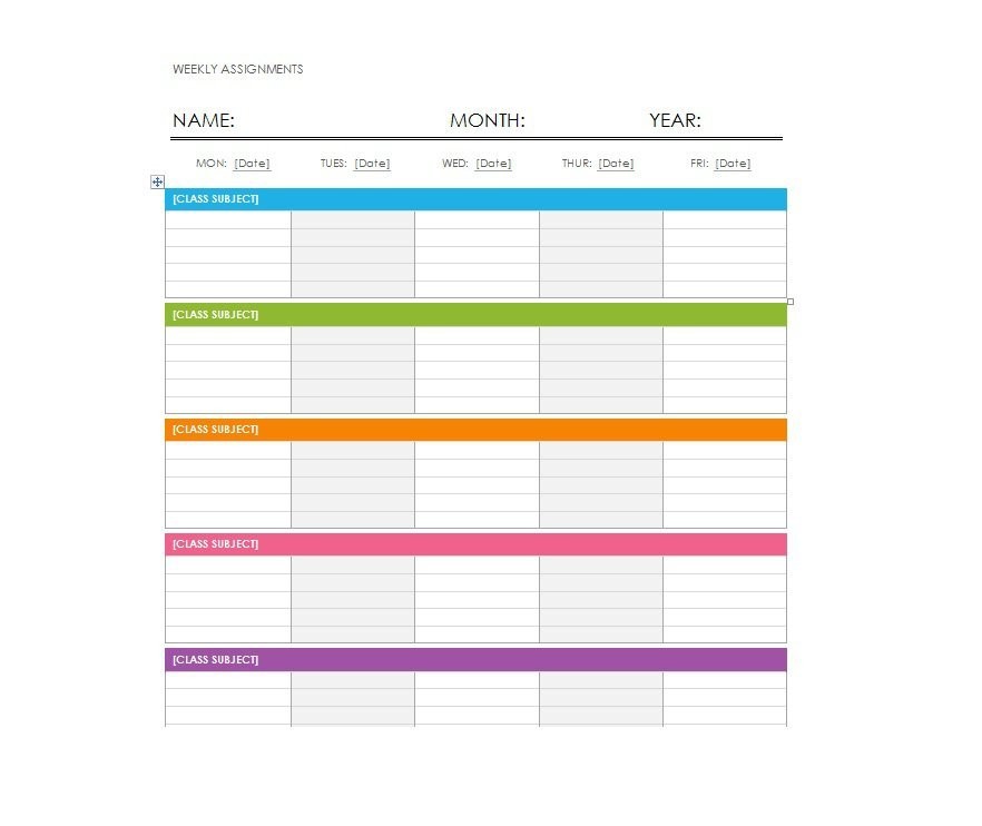 26 Blank Weekly Calendar Templates [PDF Excel Word]