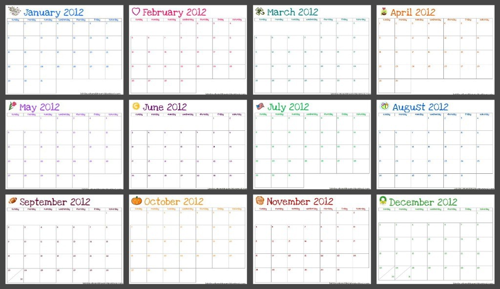 printable 6 month calendar six months per page thumbnail
