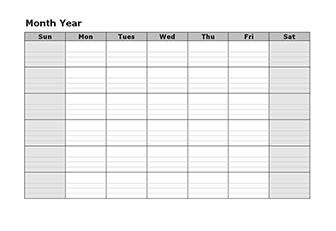 Blank Calendar Template – Free Printable Blank Monthly