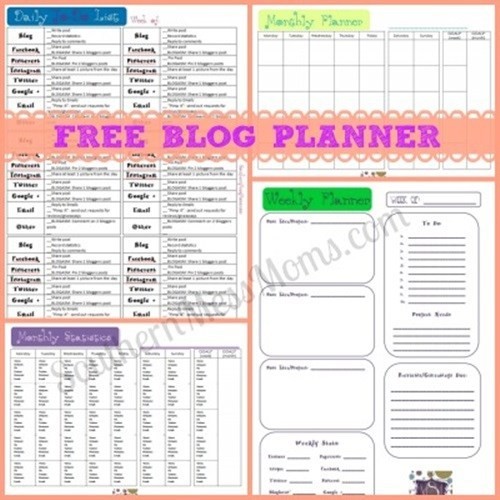 12 FREE Printable Blog Planners Simply Sweet Home