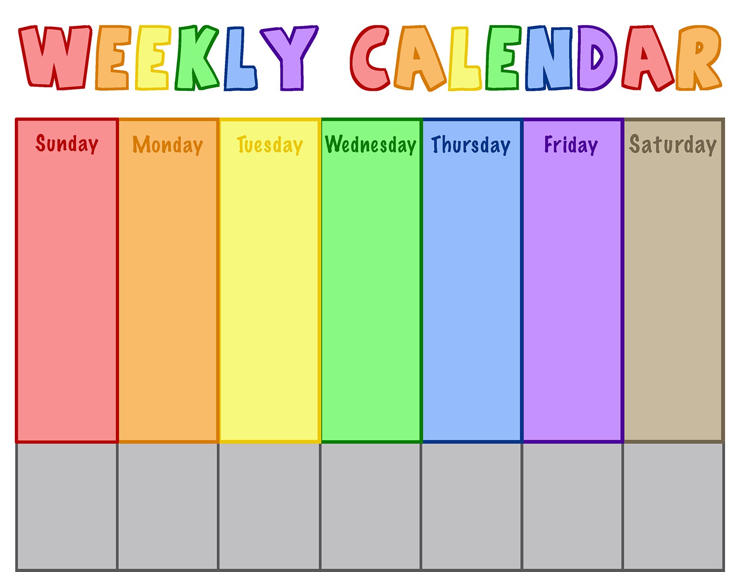 ﻿Toddler Weekly Calendar
