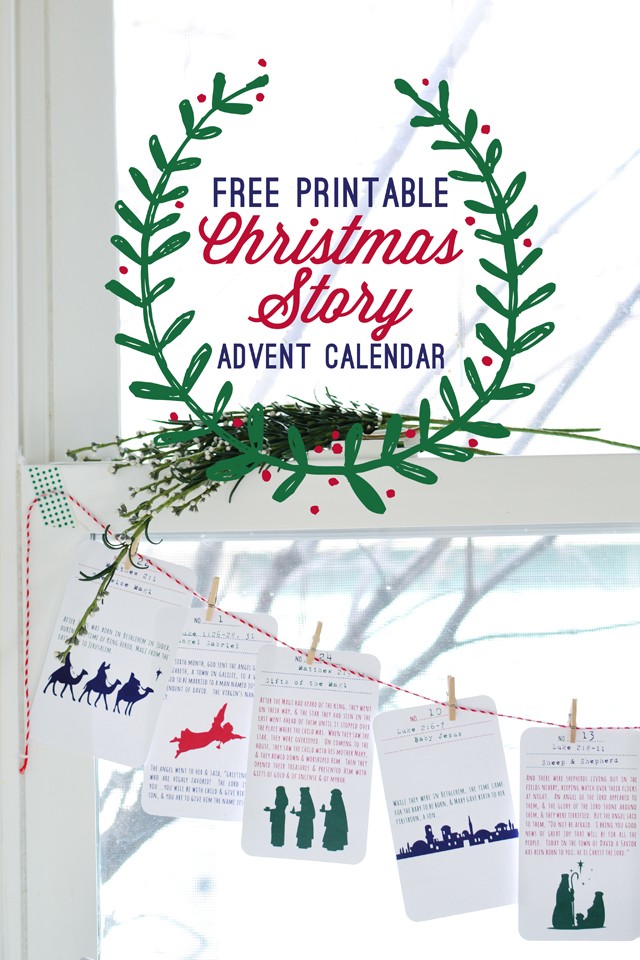 RedBirdBlue Free Printable Christmas Story Advent Calendar