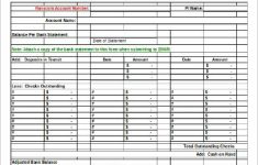 Blank Bank Reconciliation Template Bank Reconciliation Template 11 Free Excel Pdf