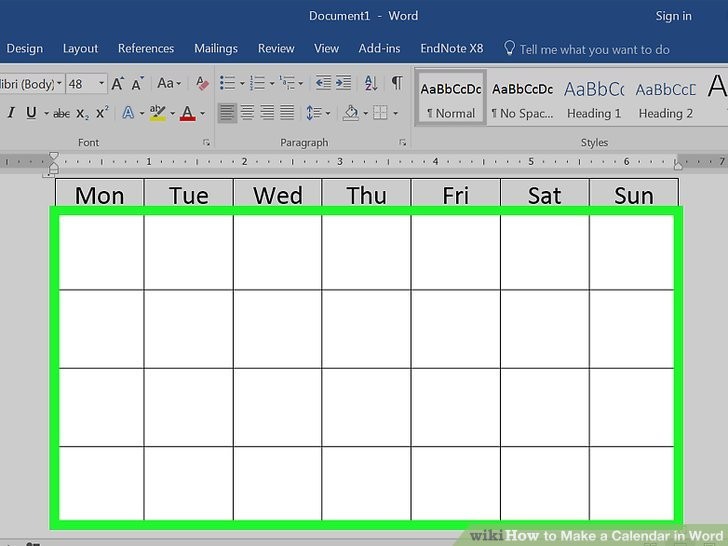 How To Make A Weekly Calendar In Word 2010