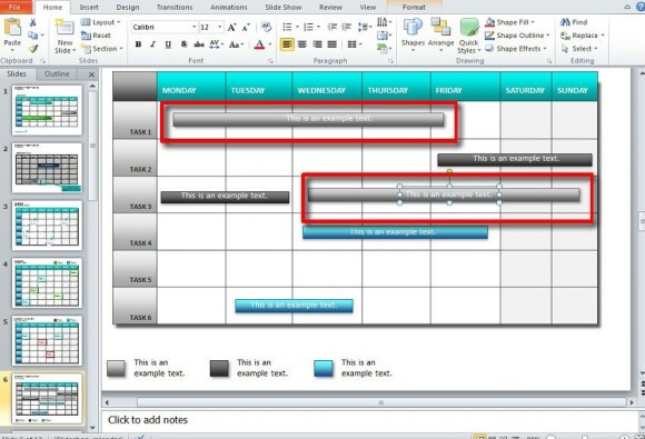 How to Make a Calendar in PowerPoint 2010 using Shapes and