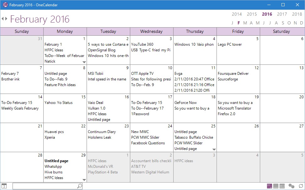 etastic add in for eNote puts your notes in a calendar