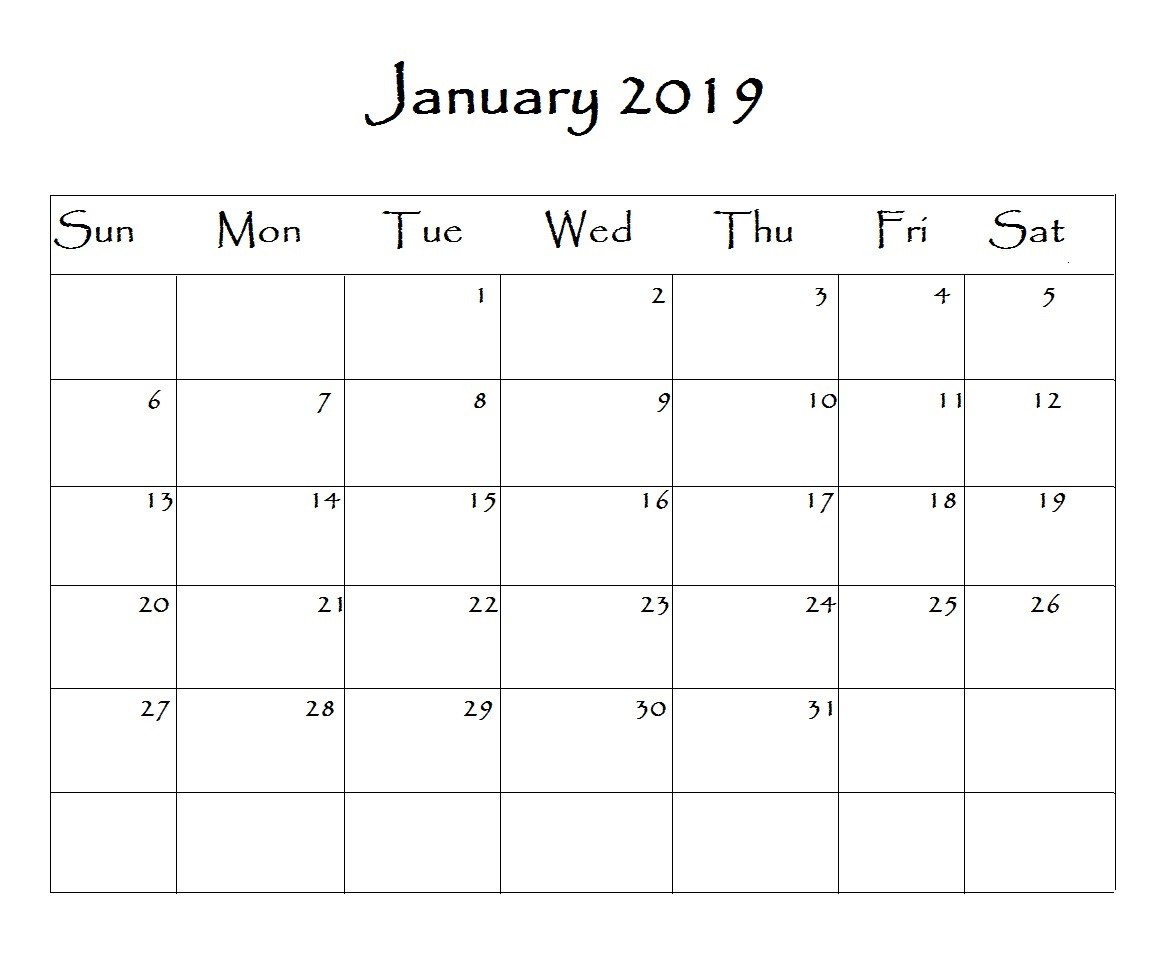 2019 Word Calendar