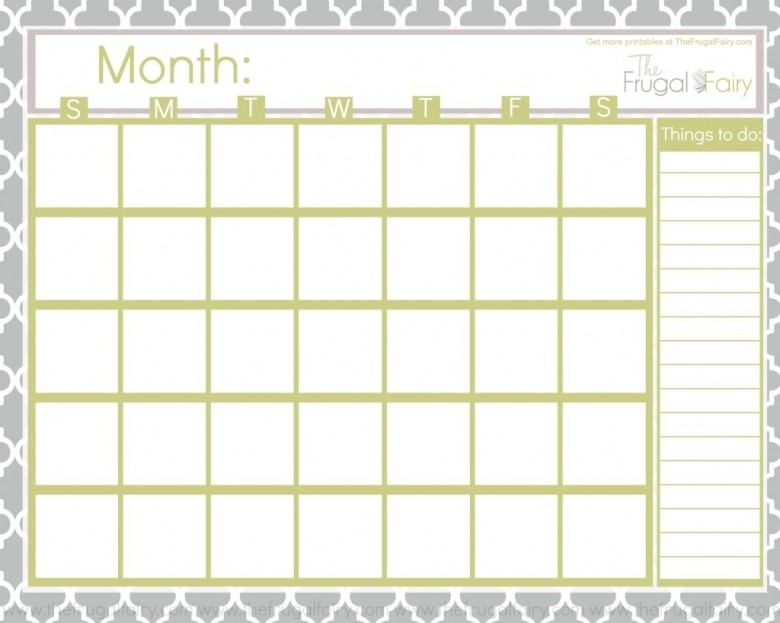 To Fill In Blank Calendar Free Calendar Template