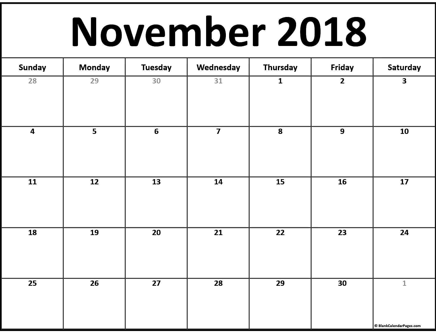November 2018 Calendar Kalnirnay Free Word PDF