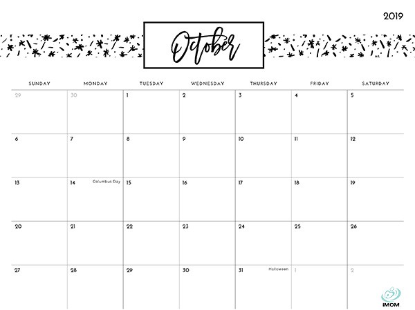 Pretty Patterns 2019 Printable Calendar iMom