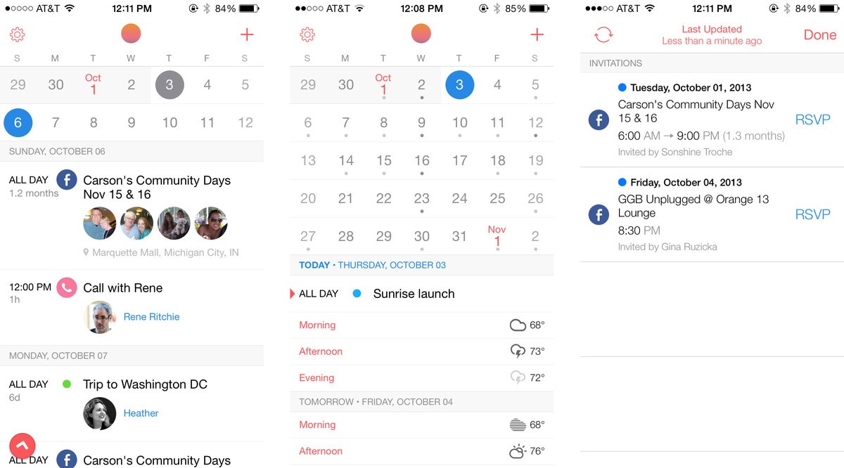 Sunrise Calendar 2 0 for iPhone review Now with support