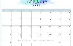 Free Printable Calendar January 2020 Free 2020 Calendar Printable January Home Printables