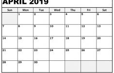 Printable 2019 Monthly Calendar April 2019 Calendar Printable Fresh Calendars