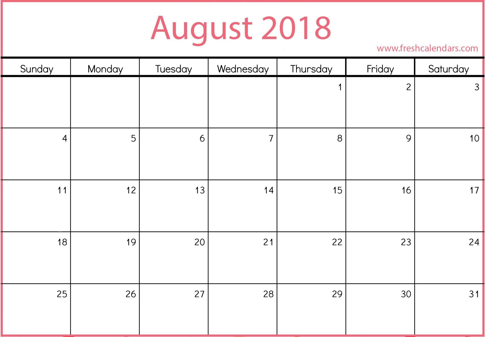 August 2019 Calendar Printable Fresh Calendars