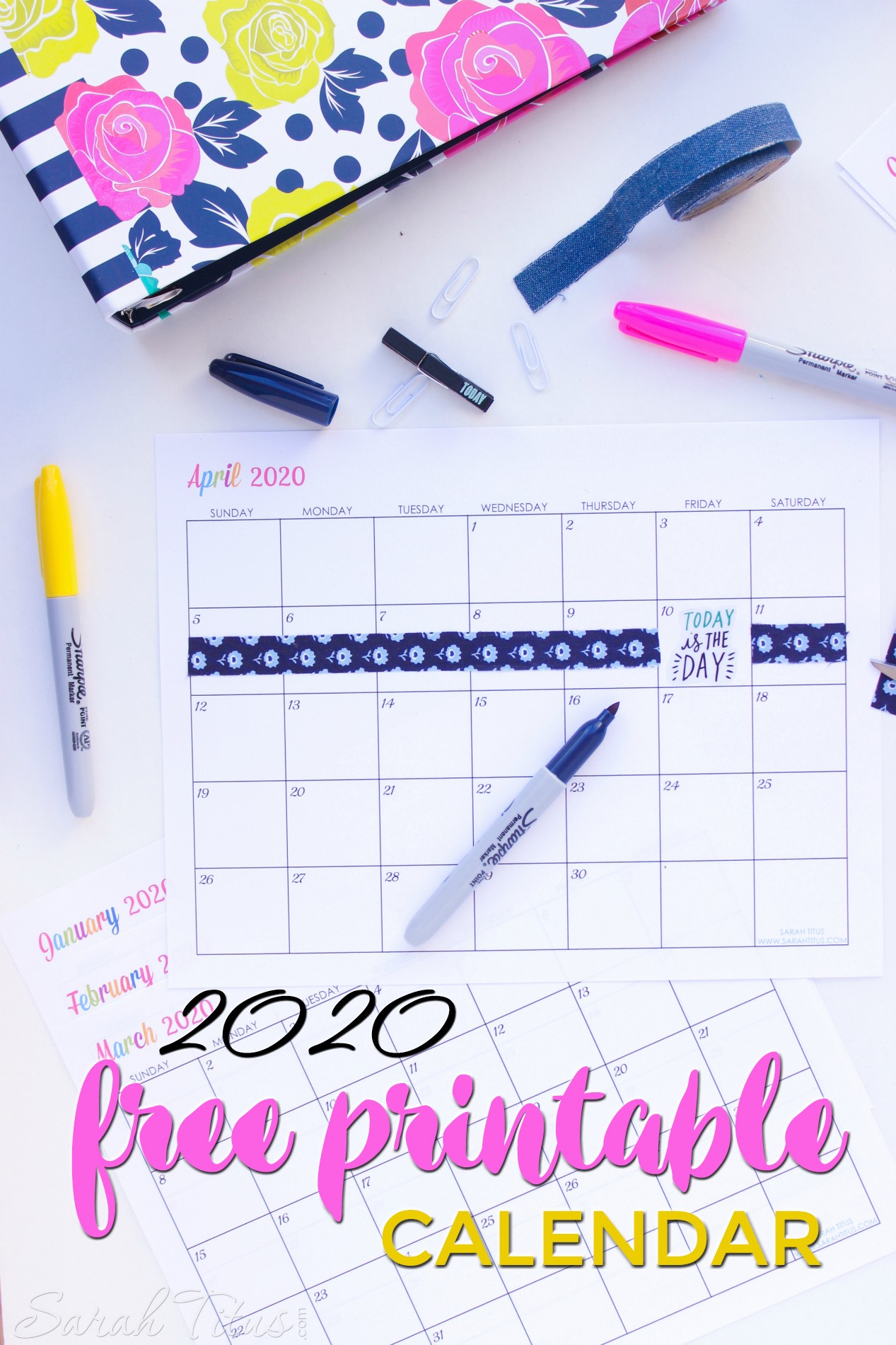 Custom Editable 2020 Free Printable Calendars Sarah Titus