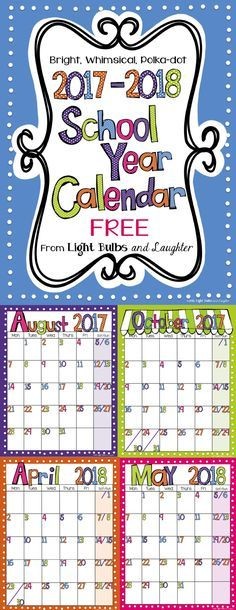 Printable 2017 2018 Teacher Planning Calendar Template