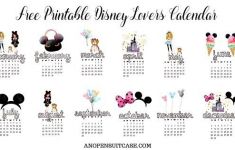 Free Printable Disney Calendars 2018 Disney Lovers Calendar Free Downloadable Calendar