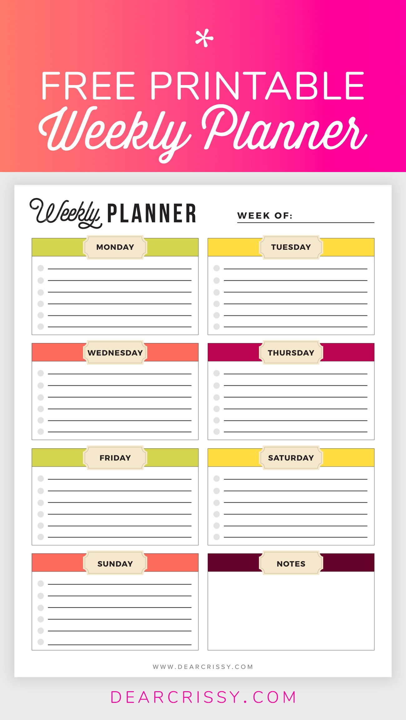 11 Free Printable Planners To Help Get Your Life To her