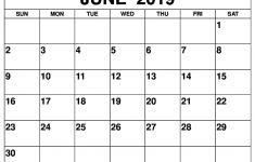 Month Of June Calendar Printable Blank June 2019 Calendar Printable