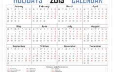 Printable Calendar with Holidays 2019 2019 Calendar with Holidays