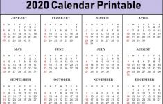 2020 Printable Calendars Free Blank Printable Calendar 2020 Template In Pdf Excel