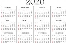 Calendar for 2020 Printable Free Blank Printable Calendar 2020 Template In Pdf Excel