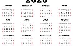 Printable 2020 Calendars 2020 Calendars In Pdf Download Templates Of Calendar 2020