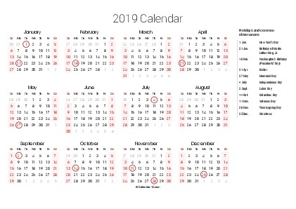 Printable 2020 Calendars PDF Calendar 12