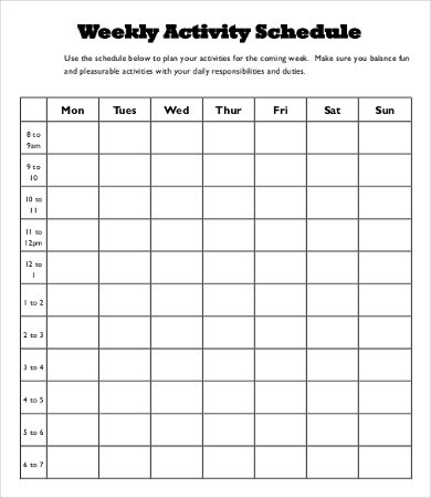 13 Printable Weekly Calendar Templates – Free Sample