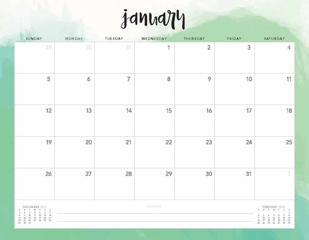 Free 2020 printable calendars 51 designs to choose from